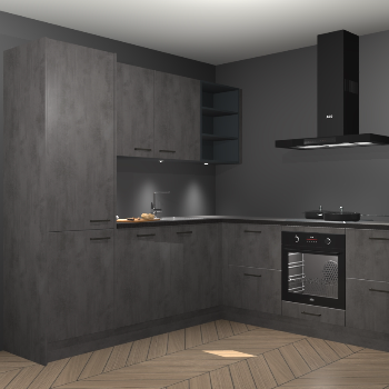 Beton antraciet keuken Turek 83905