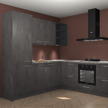 Beton antraciet keuken Turek 83991