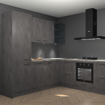 Beton antraciet keuken Turek 83995