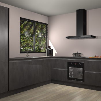 Beton Antraciet greeploze keuken Benidorm 52027