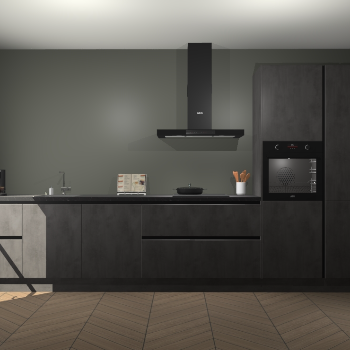 Beton Antraciet greeploze keuken Leuven 51566