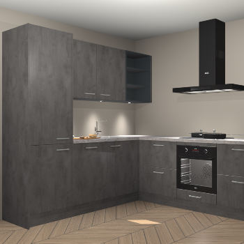 Beton antraciet keuken Turek 84004