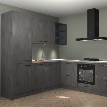 Beton antraciet keuken Turek 84006
