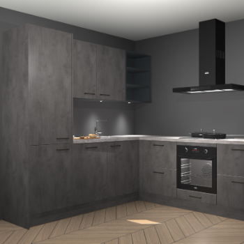 Beton antraciet keuken Turek 84007