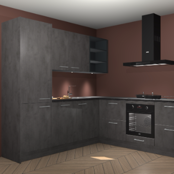 Beton antraciet keuken Turek 84021