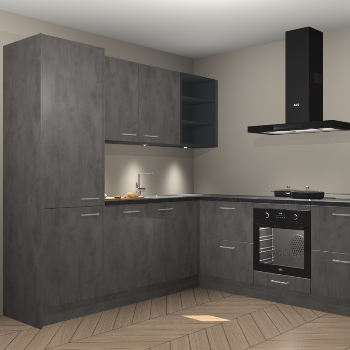 Beton antraciet keuken Turek 84022