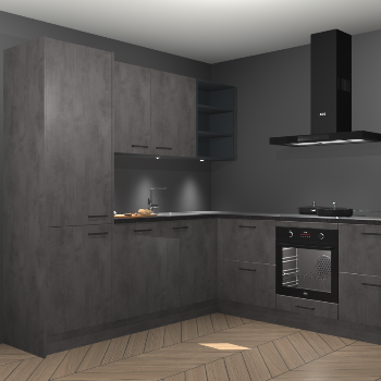 Beton antraciet keuken Turek 84025