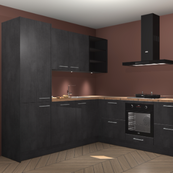 Beton zwarte keuken Turek 84063