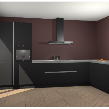 Zwarte greeploze keuken Napels 47692