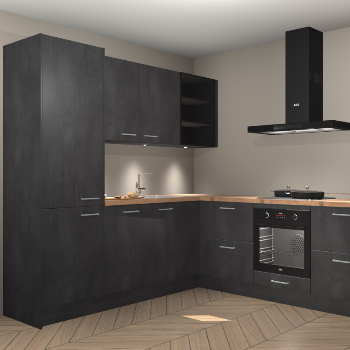 Beton zwarte keuken Turek 84064