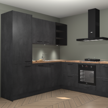 Beton zwarte keuken Turek 84066