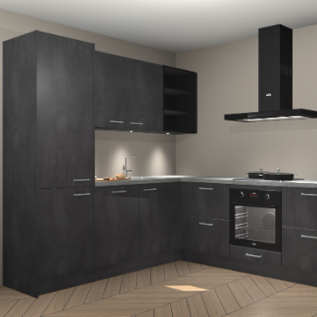 Beton zwarte keuken Turek 84076