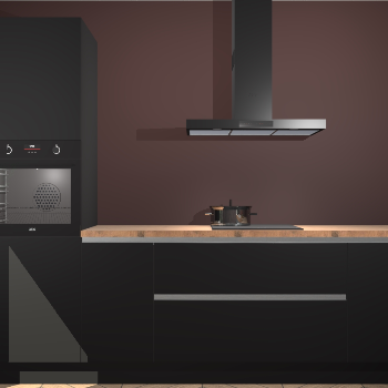 Zwarte greeploze keuken Napels 47958