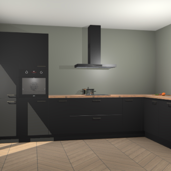 Zwarte  keuken Napels 47960