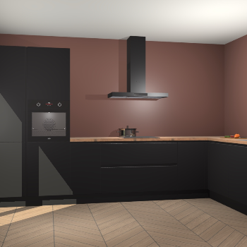 Zwarte greeploze keuken Napels 47962