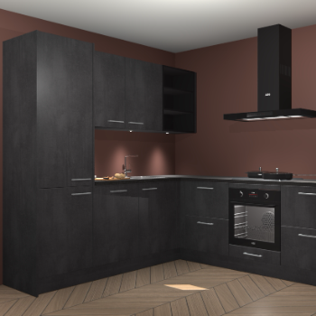 Beton zwarte keuken Turek 84093