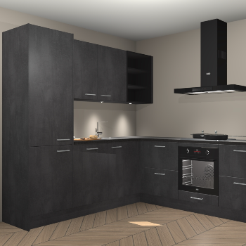 Beton zwarte keuken Turek 84094