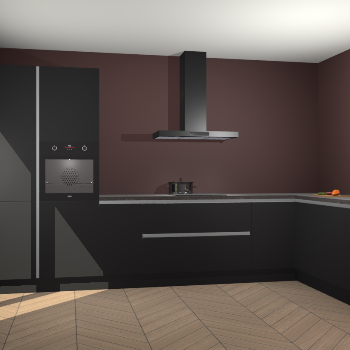 Zwarte greeploze keuken Napels 47896