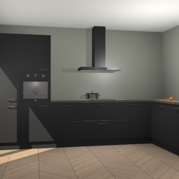 Zwarte keuken Napels 47898