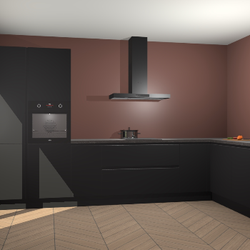 Zwarte greeploze keuken Napels 47899