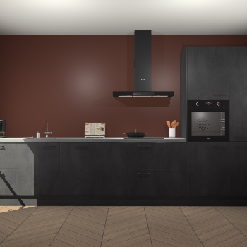 Beton Zwarte keuken Leuven 51635