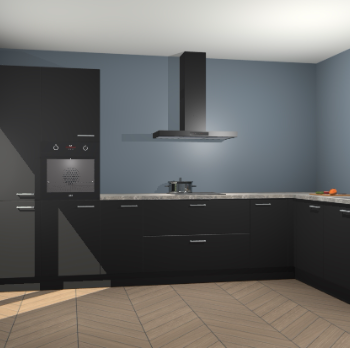 Zwarte keuken Napels 47937