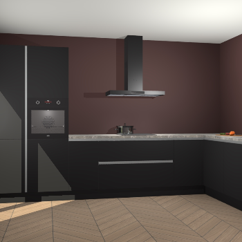 Zwarte greeploze keuken Napels 47938