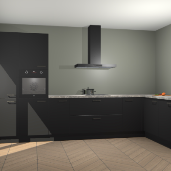 Zwarte keuken Napels 47940