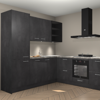 Beton zwarte keuken Turek 84106