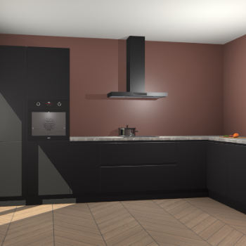 Zwarte greeploze keuken Napels 47941