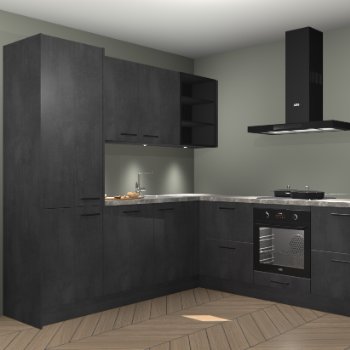 Beton zwarte keuken Turek 84110