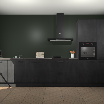 Beton Zwarte keuken Leuven 51660