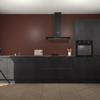 Beton Zwarte keuken Leuven 51661