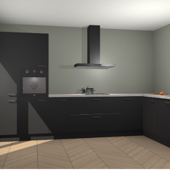 Zwarte keuken Napels 47946