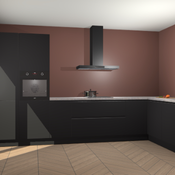 Zwarte greeploze keuken Napels 47948