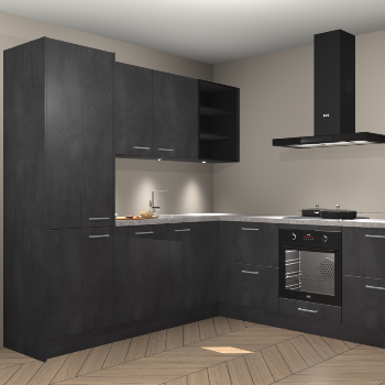 Beton zwarte keuken Turek 84125