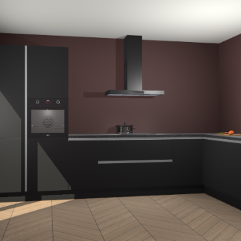 Zwarte greeploze keuken Napels 47951