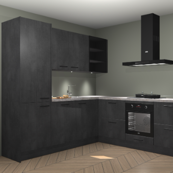 Beton zwarte keuken Turek 84127