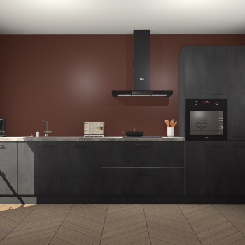 Beton Zwarte keuken Leuven 51714