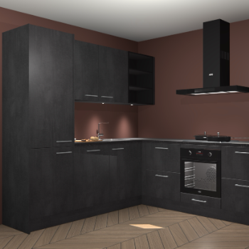 Beton zwarte keuken Turek 84166