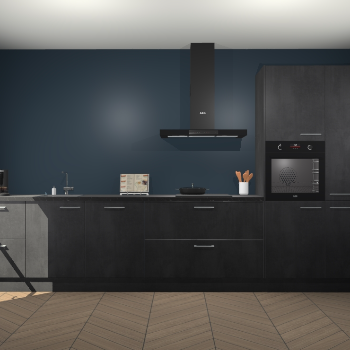 Beton Zwarte keuken Leuven 51792