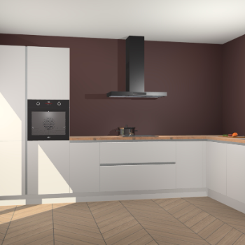 Zijdegrijze greeploze keuken Napels 48524