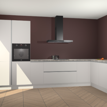 Zijdegrijze greeploze keuken Napels 48555