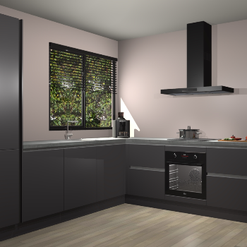 Onyxgrijze greeploze keuken Benidorm 49515