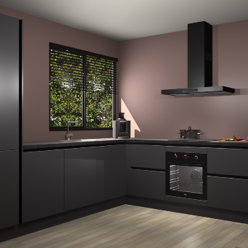 Onyxgrijze greeploze keuken Benidorm 49686