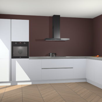 Sneeuwwitte greeploze keuken Napels 48908