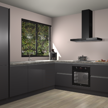 Onyxgrijze greeploze keuken Benidorm 49689