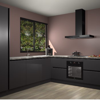 Onyxgrijze greeploze keuken Benidorm 49692