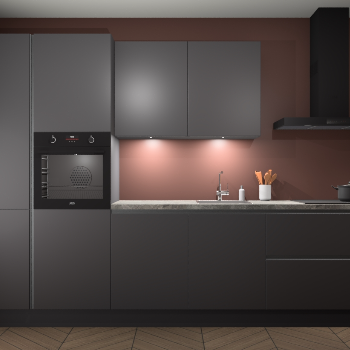 Onyxgrijze greeploze keuken Groenland 44239