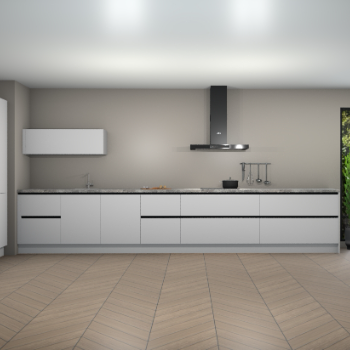 Zijdegrijze greeploze keuken Lindos 91992